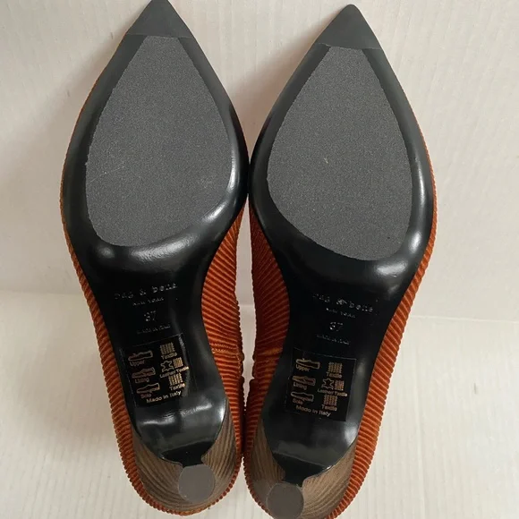 rag & bone Rust Ribbed Ankle Booties - Picture 7 of 7